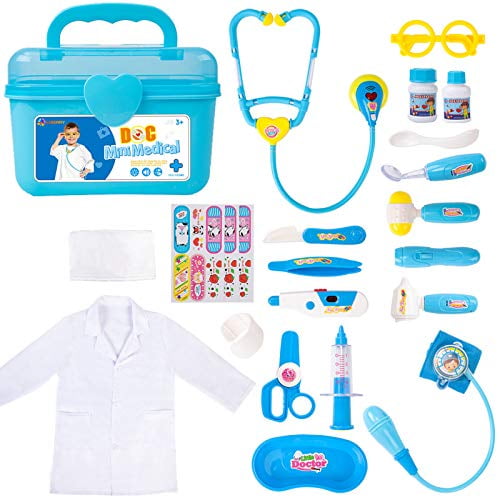 Christmas Gifts,White,Suit Doctors Suit Small Childrens Toys Nurse Injection Tool Kids Play Kitchen Set Ducational Children