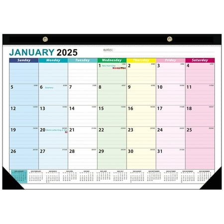 VINAUO Desk Calendar 2025 from July 2025 Through Jan 2026  18 Monthly 17 x 12  Desktop/Wall Calendar for Home School Office