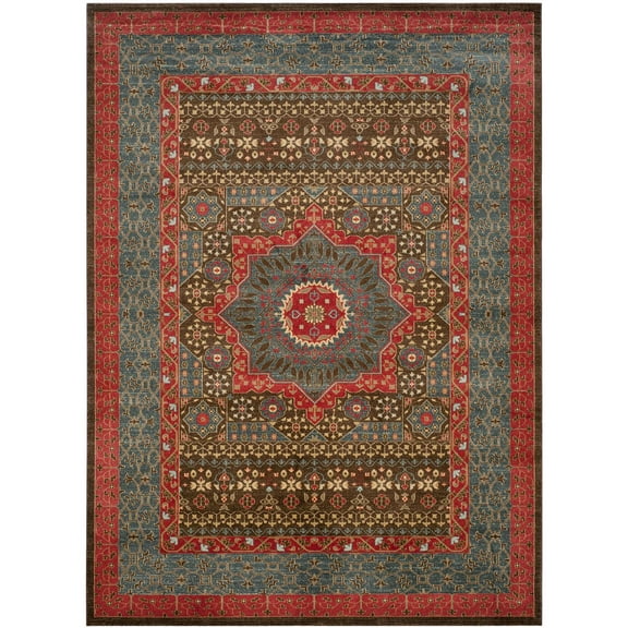 SAFAVIEH Mahal Lidija Oriental Area Rug, Navy/Red, 8' x 11'