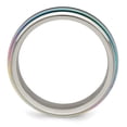thumbnail image 2 of Edward Mirell Titanium Triple Groove Multi-color Anodized Ring, 2 of 8