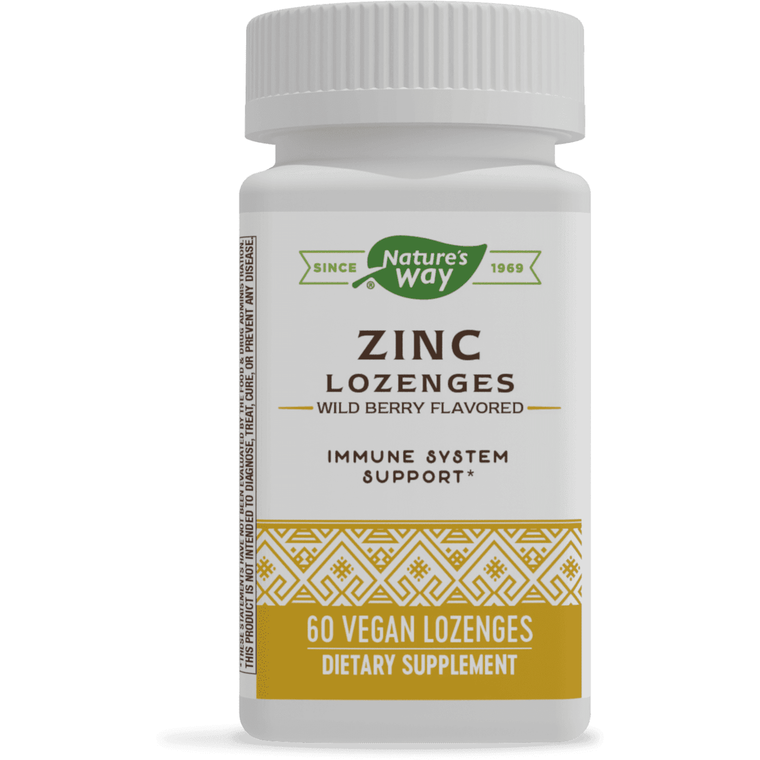 Nature's Way Zinc Lozenges, Immune Support, Wild Berry Flavored, 60