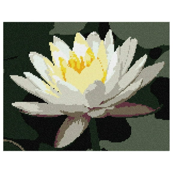 Needlepoint Canvas: Water Lily, 12" x 9" Canvas Only