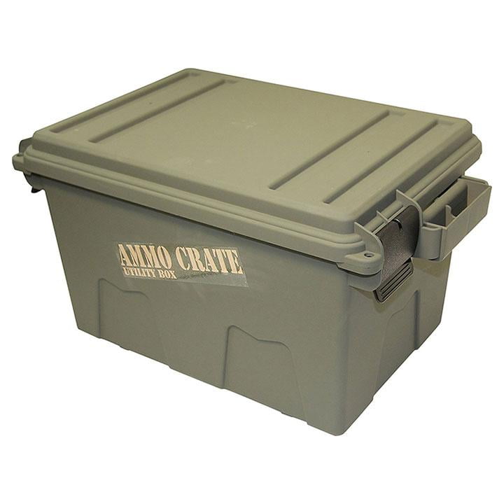 Ammo Storage Containers Crate Utility Box Plastic Lock Security Hunting Portable 