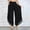 Black, variant on Babysbule Women's Pants Women Casual Solid Lace Elastic Waist Workout Sports Wide Lag Pants