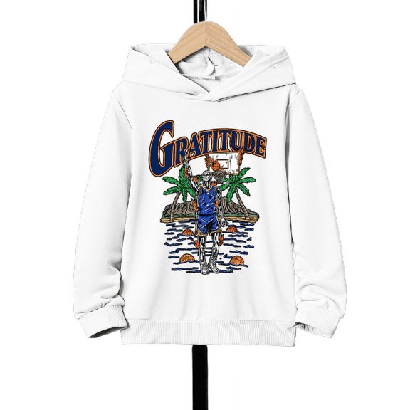 Kid Boys Casual Pullover Skeleton Playing Basketball Print Long Sleeve Hoodies Sweatshirt For Fall Winter From 7-15Y
