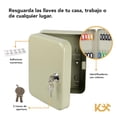 thumbnail image 3 of Caja Seguridad 20cm Para Guardar 20 Llaves + Identificadores beige 1 Kingsman 300271, 3 of 7