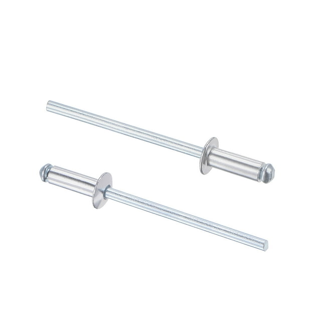 Unique Bargains 3.2mm Diameter 9mm Grip Length Silver Tone Aluminum Blind Rivets 60 Pack