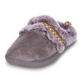thumbnail image 3 of Floopi House Slippers for Women Fur Lined Clog w/ Aztec Trim Bedroom Slip Ons, 3 of 8