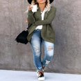 thumbnail image 3 of Womens Long Sleeve Open Front Waffle Chunky Knit Cardigan Sweater Outwear, 3 of 5