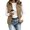 Khaki, variant on Women's Puffer Vest Lightweight Quilted Sleeveless Jacket Zip Up Stand Collar Winter Outwears (Brown S)