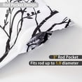 thumbnail image 3 of DriftAway Tree Branch Abstract Ink Printing Lined Thermal Insulated Window Curtain Valance Rod Pocket, 52" x 14" Plus 2" Header Black White, 3 of 7