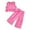 Hot Pink&2, variant on KPOPLK Toddler Baby Girl Clothes Sleeveless Plaid Ruffle Tanks Tops and Long Pants Summer Cute Outfit(Hot Pink&2,18-24 Months)