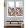 thumbnail image 6 of Boho Floral Half Window Curtains 24 Inches Long, Spring Vintage Abstract Art Flowers Window Treatment Curtain Drapes, Short Curtains Tiers for Kitchen Over Sink, 27.5"x24", 2 Panels, 6 of 7