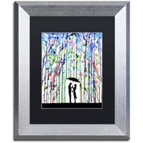 Trademark Fine Art 'Pour Deux' Canvas Art by Marc Allante, Black Matte, Silver Frame