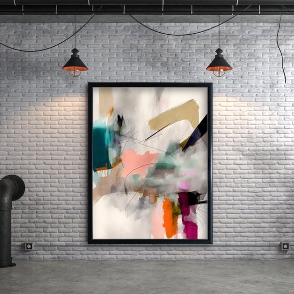 Modern Abstract Art Print, Colorful Geometric De Home Decor UNFRAMED Poster, Wall Art for Decor, Present, 8x12