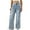 Blue, variant on Womens High Waisted Multi-Pocket Fashion Utility Jeans Cargo Straight Leg Denim Pants Casual Versatile Trousers Streetwear Cargo Pants