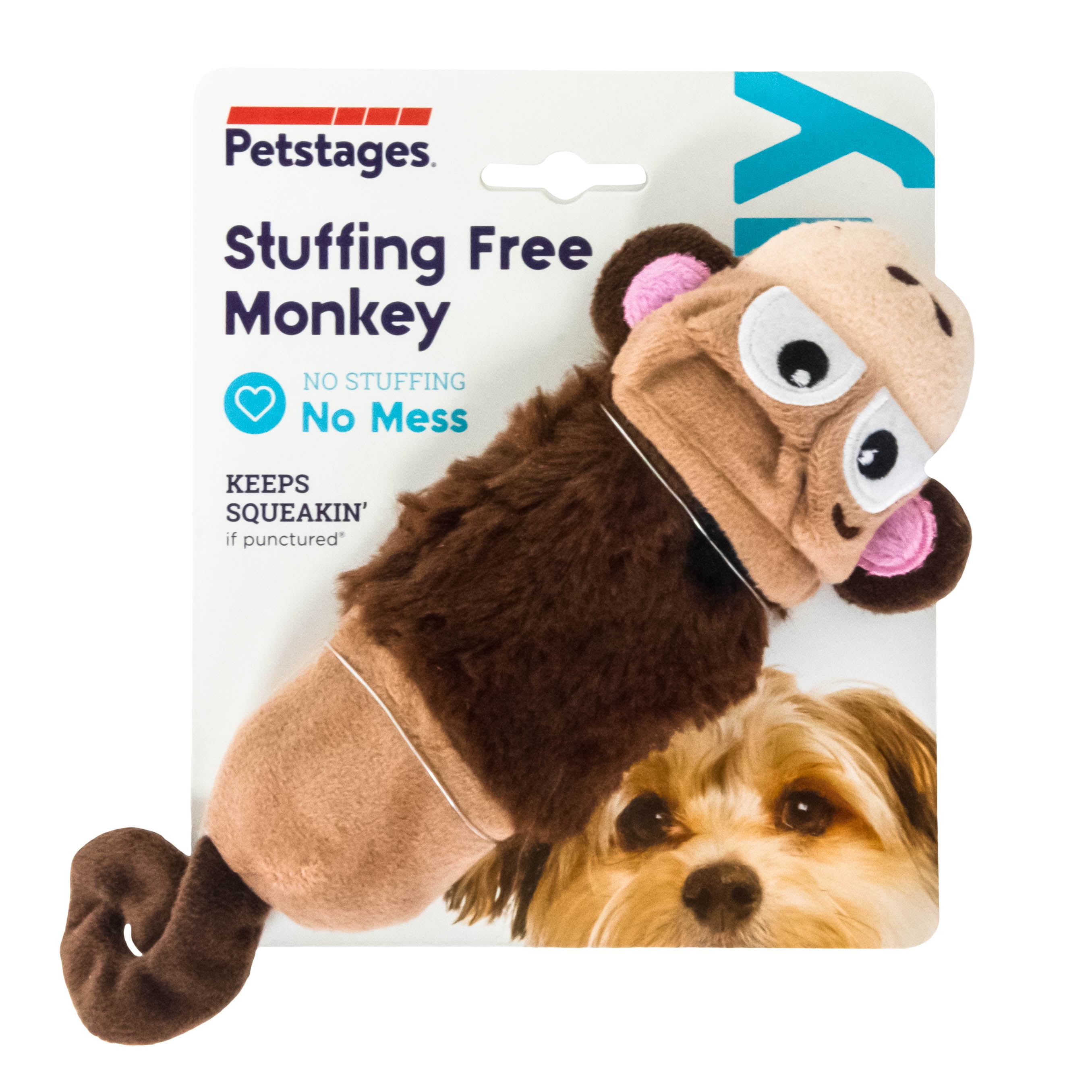 FGA MARKETPLACE Monkey-Fox Flat NO Stuffing NO Squeak Plush Dog Toy, Funny  Style Will Entertain Your Dog for Hours, Recommended for Small and Medium