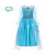 thumbnail image 3 of Disfraz de princesa para niña, disfraz de Elsa con lentejuelas, fantasía, para niños, cosplay, ropa en capas, vestido de reina de las nieves para Halloween, 3 of 5