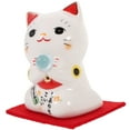 thumbnail image 3 of Gymnture Ceramic Lucky Cat Maneki Neko: Japanese Feng Shui Collectible Statue, 3 of 11
