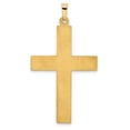 thumbnail image 4 of FJC Finejewelers 14 kt Yellow Gold Hollow Polished Stripe Design Latin Cross 42 x 23 mm, 4 of 6