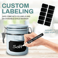 thumbnail image 2 of Home Intuition 4-Piece Ceramic Kitchen Canisters Set, Airtight Containers with Wooden Spoons Reusable Chalk Labels and Marker for Sugar, Coffee, Flour, Tea (Light Blue), 2 of 6
