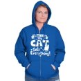 thumbnail image 4 of When I Die the Cat Gets Everything Zip Hoodie Sweatshirt Women Brisco Brands X, 4 of 6