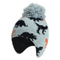 thumbnail image 3 of Big Sale! Fdelink Beanie Hat Winter Hats Children's Woolen Hat Dinosaur Pattern Boys and Girls Thermal Knitted Hat Cap Grey, 3 of 8