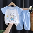 thumbnail image 2 of Toddler Boy Summer Outfits Clothes Kids Shorts Set Cotton 2 Piece Clothing Sets 6-12 Months 12-24 Months 2t 3t 4t 5t 6t 7t 8t 9t Children 7-8 Years, 2 of 4