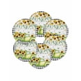 thumbnail image 7 of 13 Inch Round Placemats Set of 6, Sunflowers Non Slip Heat Insulation PP Table Mats, Spring Farmhouse Country Truck Leaf Wood Grain Washable Place Mats for Kitchen Dining Party Table Decor, 7 of 7