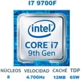 thumbnail image 3 of Procesador INTEL Core I7 9700F 4.7 GHz 8 Core 1151 BX80684I79700F, 3 of 6