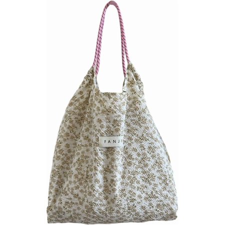 JennyShop Large Capacity Shopping Bag, Korean Version Floral Handbag for Women's, Fresh Japanese Style Small Floral Shoulder Bag