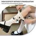 thumbnail image 5 of LDU Thigh High Socks for Women,Bow Adorned Youthful Elegant Over the Knee Socks for Daily,date,3-Pair Pack, 5 of 6