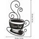 thumbnail image 4 of Pieces Coffee Mug Metal Wall Decor With Stylish Mocha Latte Java Letters, Metal Wall Art For Restaurant Pub Tea Shop Cafe Bar Kitchen, Black, 14 X 22, 4 of 5