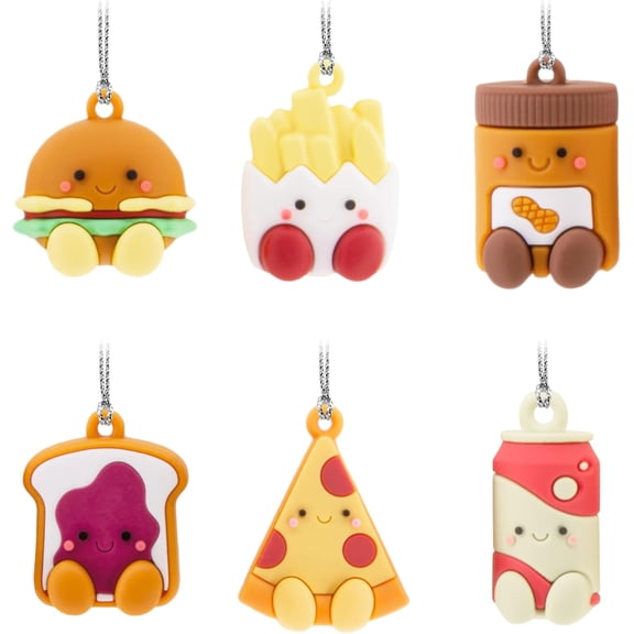 Better Together Food Mini Christmas Ornaments, Shatterproof, Set of 6, Food Gifts