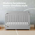 thumbnail image 6 of Graco Hadley 5-in-1 Convertible Baby Crib with Drawer, Pebble Gray, 6 of 18