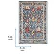 thumbnail image 6 of Livabliss Area Rugs for Living Room, 5x7 Crafty Traditional Blue Rug, Bedroom Dining Room Home Decor Stain Resistant Carpet (5'1" x 7'5"), 6 of 8