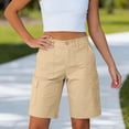 thumbnail image 3 of Ziynglg Shorts Cargo pour Femmes Légers Mode Shorts à Jambes Larges Été Amples Décontractés Randonnée Course Shorts, 3 of 8