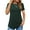 Green, variant on Womens Shirts Summer Crew Neck Shirts Basic Short Sleeve Tshirt Loose Fit Casual Tunic Tops White, L