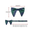 thumbnail image 3 of INSPIRE CHIC Father's Day Men's Chunky Stripes Pre-tied Bowties Satin Adjustable Bow Ties for Formal Wedding Green-Blue, 3 of 4