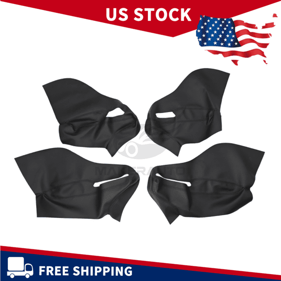 For Jeep Renegade 2015-2017 Leather Black 4Pcs Door Panel Cover Inner Pads