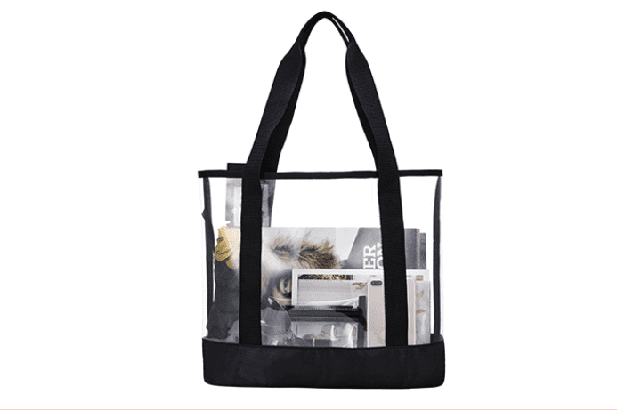 Clear Tote Bags for Work, Beach, Stadium, Security Approved With Zipper ...