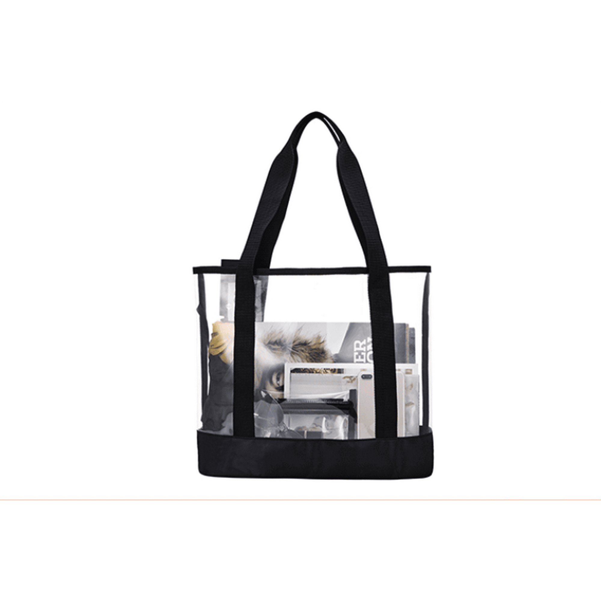Clear Tote Bags For Work Beach Stadium Security Approved With Zipper Closure Walmart