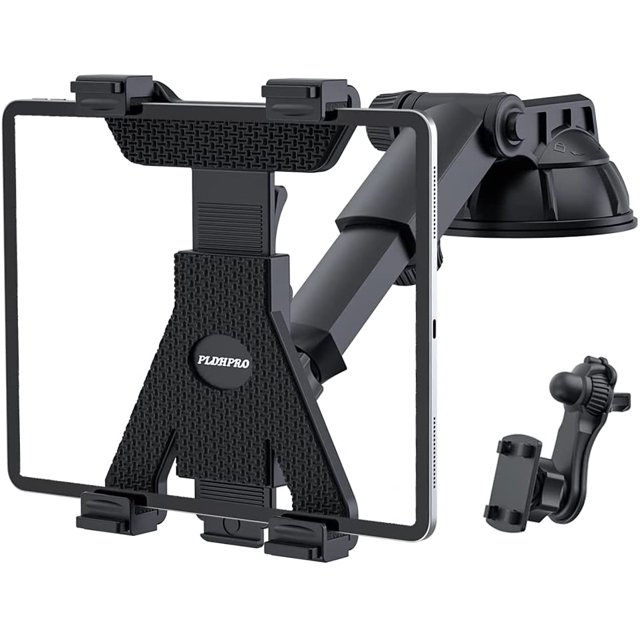 Tablet Holder for Car Mount, 2-in-1 Car Air Vent,Dashboard Windshield Mount,360° Rotation Adjustable for iPad Air/Mini, Nintendo Switch,Samsung,Tablets 6"- 10.5",TPU Suction Sticky Gel