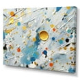 thumbnail image 2 of Designart "Combat Of Teal, White, And Gold Abstraction" Abstract Shapes Wall Art Living Room, 2 of 7