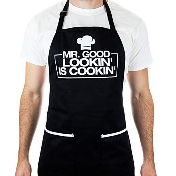 Funny Apron for Men - Mr. Good Looking is Cooking - BBQ Grill Apron for a Husband Dad Funny Apron for Men - Mr. Good Looking is Cooking - BBQ Grill Apron for a Husband Dad