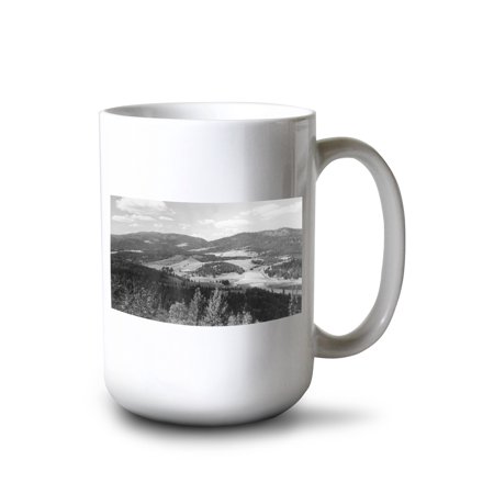 

15 fl oz Ceramic Mug Coeur d Alene Idaho Mica Peak Signal Point View from US 95 Hwy Dishwasher & Microwave Safe