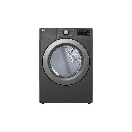 LG DLG3471M 7.4 Cu. ft. Stackable Vented Gas Dryer with Wrinkle Care in Middle Black with Sensor Dry Technology