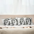 thumbnail image 3 of Ambesonne Tribal Throw Pillow Cover 4 Pack, Chef, 24", Black and White, 3 of 6