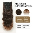 thumbnail image 3 of 22-Inch Layered Long Curly Synthetic Hair Extensions - 4-Piece Clip-In Set, 190g Lightweight & Realistic for Daily Wear, Model NFP1011-4 – Adds Volume & Length with Natural Blend, 3 of 6