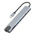 thumbnail image 4 of 1 Hub Usb C, Adaptador Multipuerto 8 En 1, Estaciones De Acceso, Usb-c Vers Hdmi 4k Et Vga, Ethernet Rj45, Audio/micrófono, Pd 100w, Puertos Usb 3.0, Acoplamiento, 4 of 5